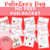 February Worksheets, Valentines No Prep Activities Packet,