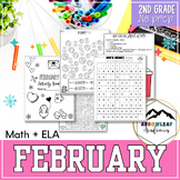 February Valentines Winter Activity Book, Craftivity + Bin