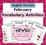 February Vocabulary Activities for Centers, ENGLISH VERSION