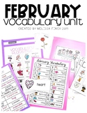 February Vocabulary Unit- for Student's with Special Needs