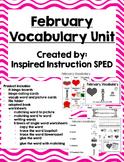 February Vocabulary Unit for Early Elementary or Students 