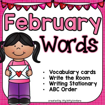 Preview of February Words - Vocabulary Cards