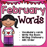 February Words - Vocabulary Cards