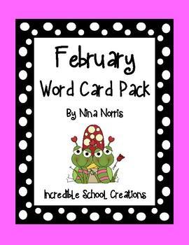 Preview of February Word Cards