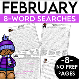 February Word Search Activities - Valentines Word Searches