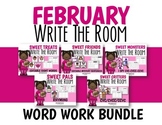 February Word Work Write The Room Bundle