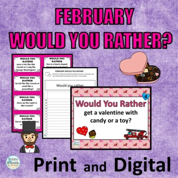 Preview of February Would You Rather Questions