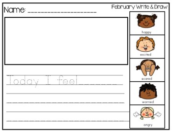 February Write and Draw by M and E Learning | TPT