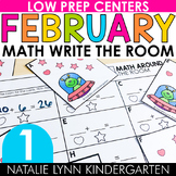 February Write the Room 1st Grade MATH Centers Winter Firs