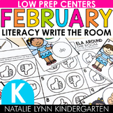 February Write the Room Kindergarten Literacy Centers for 