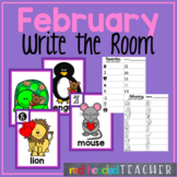 February Write the Room - Valentine's Day Animal Themed