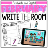 February Write the Room for Kindergarten | Digital and Printable
