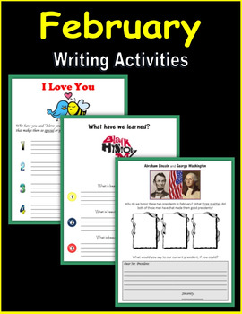 Preview of February - Writing Activities
