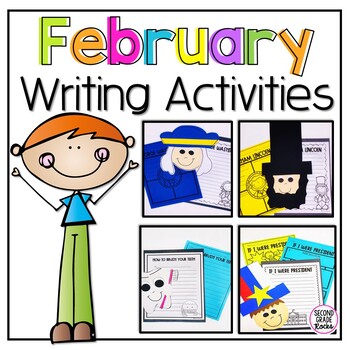 Preview of February Writing Activities|  President's Day, Valentine's Day,  Dental Health