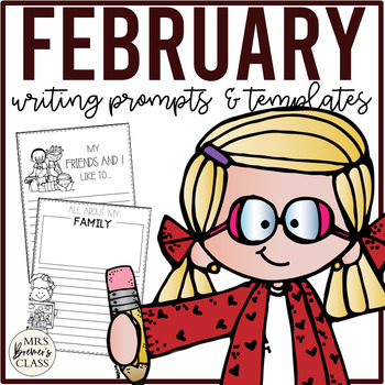 Preview of February Writing Activities for the WHOLE Month | Writing Templates & Prompts