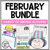 February Writing Bundle | Language Arts | Centers | Valent