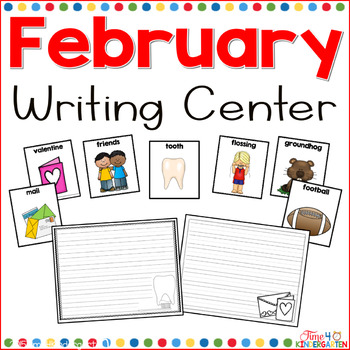 Preview of February Writing Center for Kindergarten and First Grade