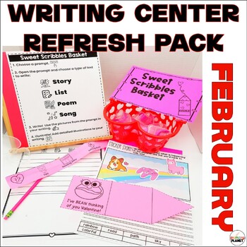 Preview of February Writing Center Activities Pack - Valentines Day Writing Templates