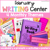 February Writing Center Prompts, Activities, Posters - Val
