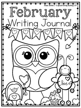 Preview of February Writing Journal {13 Fun Writing Prompts}