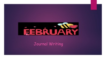 Preview of February Writing Journal/ Prompts/ Free writing/ Independent station work
