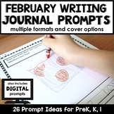 February Writing Journal Prompts for PreK and Kindergarten