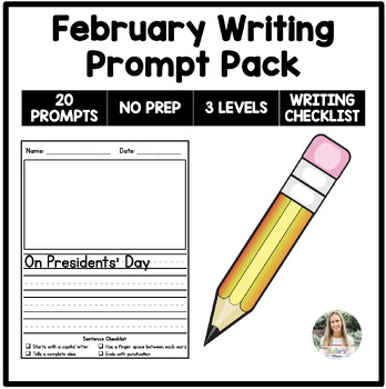 February Writing Prompt Pack by Miss Kate's Class | TPT