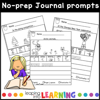 February Daily Writing Prompts for Kindergarten | Winter Journal