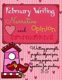 February Writing Prompts, Graphic Organizers, Papers, and Posters