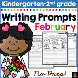 February Writing Prompts for Kindergarten to Second Grade