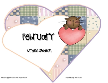 Preview of February Writing Station Headers and Vocabulary Cards