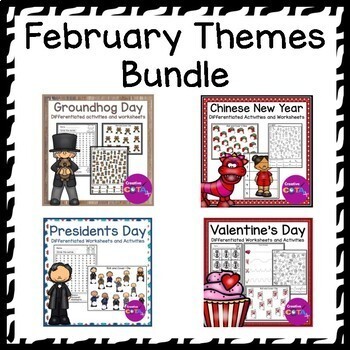 Preview of Occupational Therapy February Literacy Math & Writing Worksheets & Activities