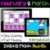 February and March Digital Math Bundle | Skip Counting | F