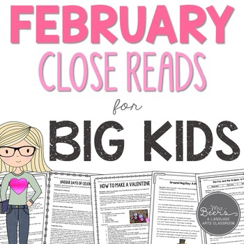 Preview of February and Valentine's Day Reading Passages with Comprehension Questions