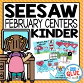 February and Valentines Day Seesaw Activities for Kindergarten
