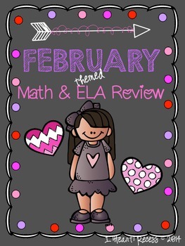 Preview of {Freebie}February themed Math and ELA Review