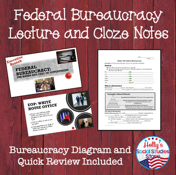 Preview of Federal Bureaucracy Lecture and Cloze Notes