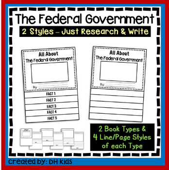 Preview of Federal Government Report, US Government Flip Book, United States Government