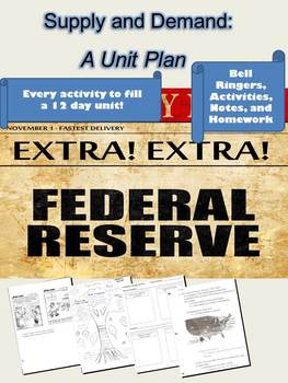 Preview of Federal Reserve, Finance, Fiscal and Monetary Policy Unit Plan