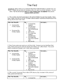 Federal Reserve "The Fed" Monetary Policy worksheet WITH KEY!