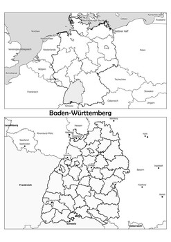 coloring map cities of germany with printable