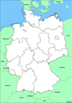 Preview of Federal States Germany Germany map mute map