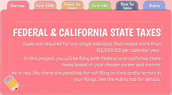 Preview of Federal and State Taxes Project