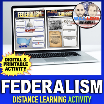 Preview of Federalism | American Government | Digital Learning Activity