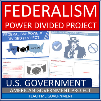 Preview of Federalism Powers Divided American Federal Government Google Slides Project
