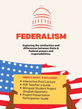 Preview of Federalism Prezi, PDF, Activity, & Project!