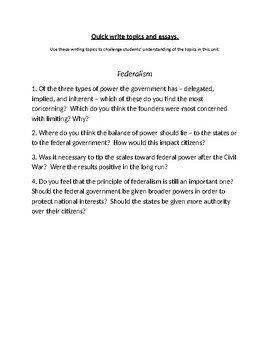 essay on federalism in the united states