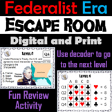 Federalist Era Activity Escape Room: Washington and John A