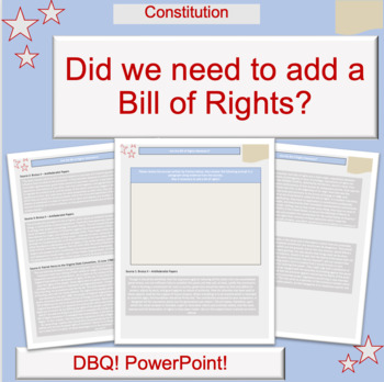 Preview of Federalist v. Anti-Federalists | DBQ | Lesson Plan Two | Bill of Rights