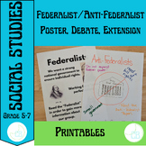 Federalists/Anti-Federalists Poster/Debate 5th Grade Studi